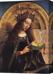 St Wolfgang Altarpiece Resurrection of Lazar Canvas Paintings - The Ghent Altarpiece Virgin Mary [detail] by Jan van Eyck